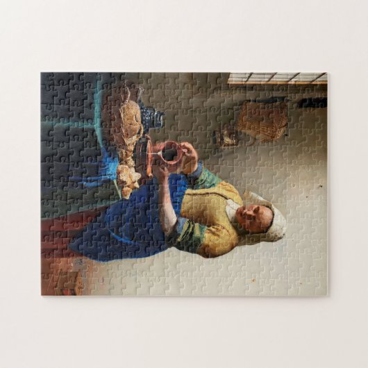 Milchmädchen / Küchenmädchen - Johannes Vermeer Puzzle (Horizontal)