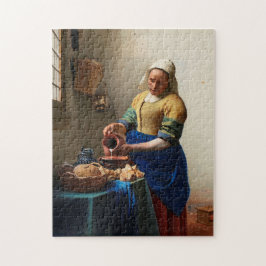 Milchmädchen / Küchenmädchen - Johannes Vermeer Puzzle