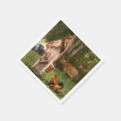 Milchmädchen (Landschaftsbild) Serviette (Ecke)