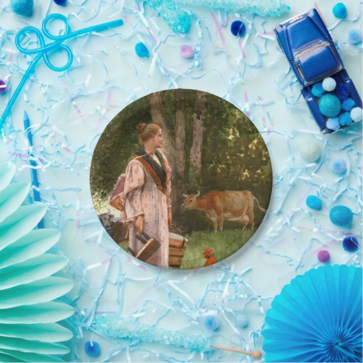 Milchmädchen (Landtiere) Pappteller (Party)