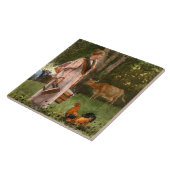 Milchmädchen (Rustikaler Milchbetrieb) Fliese (Seite)