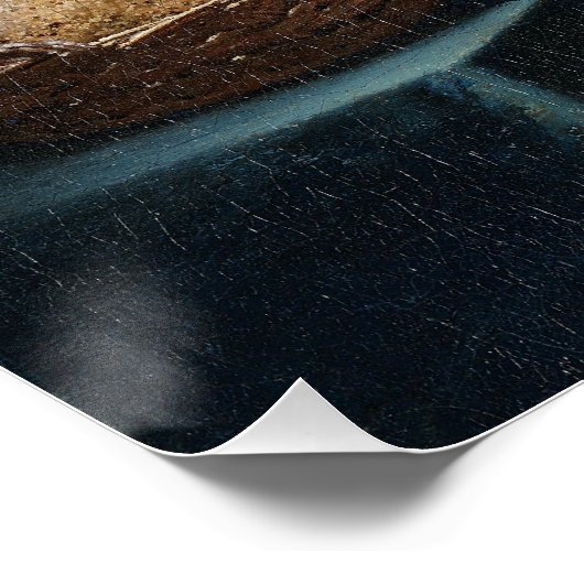 Milchmädchen von Johannes Vermeer Glossy Poster (Ecke)