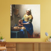Milchmädchen von Johannes Vermeer Leinwanddruck (Insitu (Wohnzimmer))