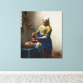 Milchmädchen von Johannes Vermeer Leinwanddruck (Insitu (Holzboden))