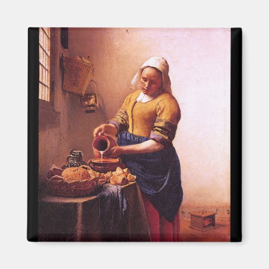 Milchmädchen von Johannes Vermeer Magnet (Vorne)