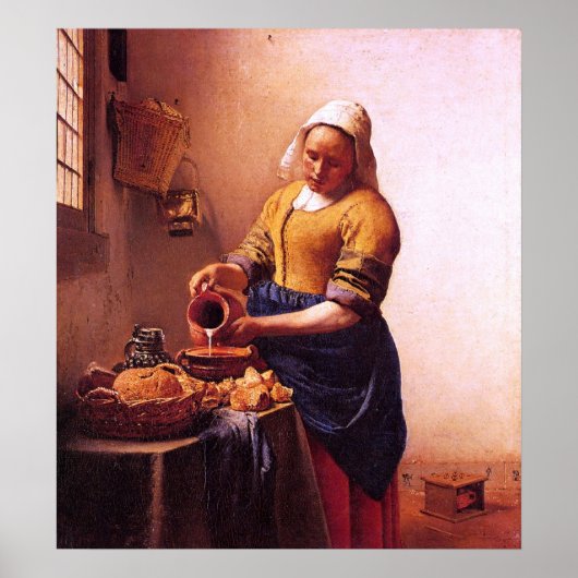 Milchmädchen von Johannes Vermeer Poster (Vorne)
