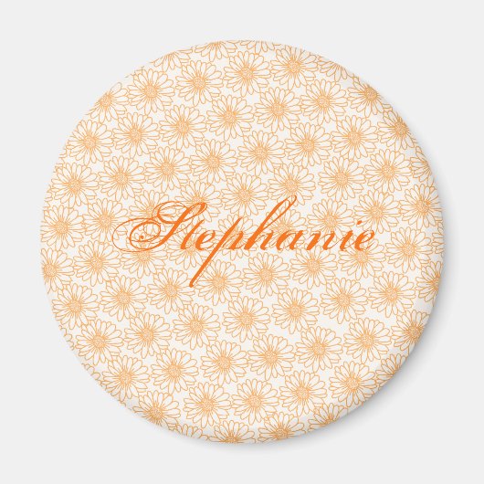 Milchmagnet, orange Blume Magnet (Vorne)