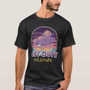 Milchmann-Job-Kollege außerhalb des Dienstes T-Shirt