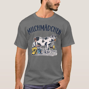 Milchmdchen Molkerei retro 1 T-Shirt