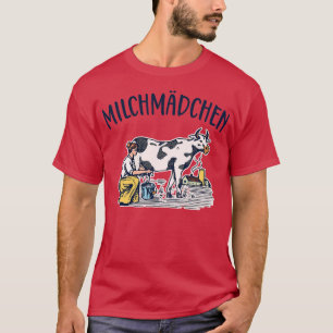 Milchmdchen Molkerei retro T-Shirt