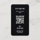 Milchmilch kundenspezifische QR-Visitenkarte Visitenkarte (Rückseite)