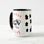 Milchmoos, niedliche Kuh, die Milch trinkt Erinner Tasse (Vorderseite Links)