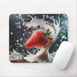 Milchpflücke mit Erdbeere Mousepad
