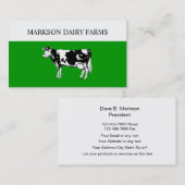 Milchprodukt-Visitenkarten Visitenkarte (Vorne/Hinten)