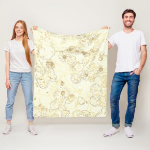 Milchprodukte in Creme und Weiß Fleecedecke