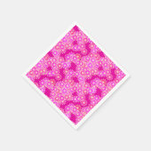 Milchprodukte in Rosa- und Pflaumentönen Serviette (Ecke)