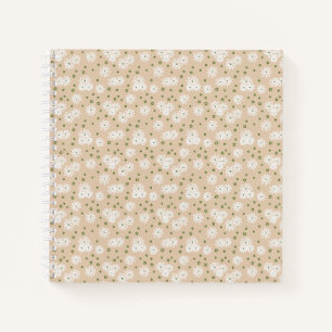 Milchprodukte und Dots - Weiß, Sand und Palmgrün Notizblock