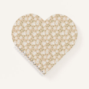 Milchprodukte und Dots - Weiß, Sand und Palmgrün Notizblock