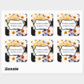 Milchprodukte und gelbe Rosenblüten Quadratischer Aufkleber (Blatt)