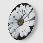 Milchprodukte und Grautöne Große Wanduhr (Winkel)