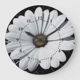 Milchprodukte und Grautöne Große Wanduhr