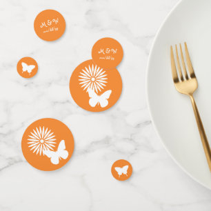 Milchprodukte und Schmetterlinge in Orange Table C Konfetti