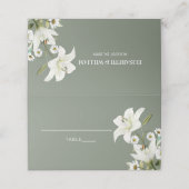 Milchprodukte und weiße Lilien Platzkarte (Außenseite Aufgefaltet)