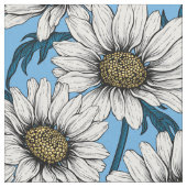 Milchprodukte, wild lebende Blume auf blau Stoff (Nahaufnahme)