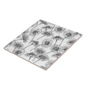 Milchprodukte, wild lebende Blume in Schwarz und W Fliese (Seite)