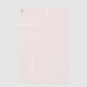 Milchrosa Feststoff Golfhandtuch (Vorderseite)