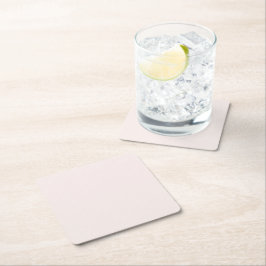 Milchrosa Feststoff Rechteckiger Pappuntersetzer