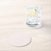 Milchrosa Feststoff Runder Pappuntersetzer (Vor Ort)