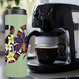 Milchschlange Exotische Florale Grün Thermosbecher