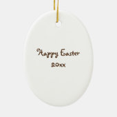 Milchschokolade Bunny Rabbit Osterkörbe Bonbons Keramik Ornament (Hinten)