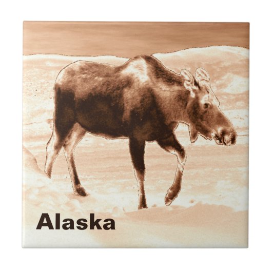 Milchschokolade Elch Fliese (Vorderseite)