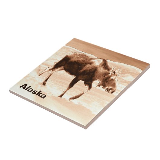 Milchschokolade Elch Fliese (Seite)