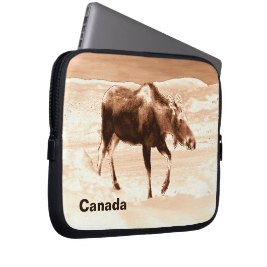 Milchschokolade Elch Laptopschutzhülle (Vorne Rechts)