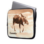 Milchschokolade Elch Laptopschutzhülle (Vorderseite Links)