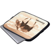 Milchschokolade Elch Laptopschutzhülle (Vorne Knopf)