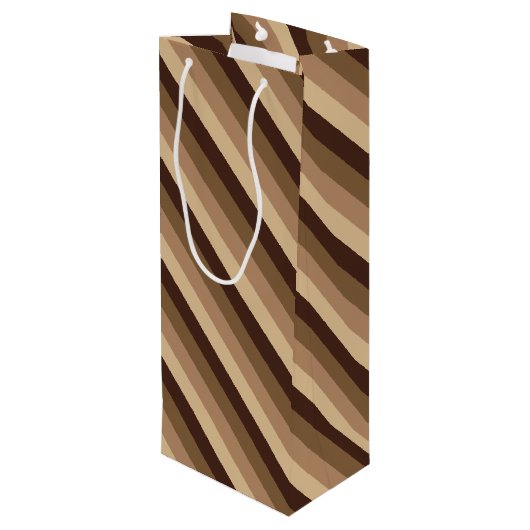 Milchschokolade Geschenktüte Für Weinflaschen (Rückseite Schrägansicht)