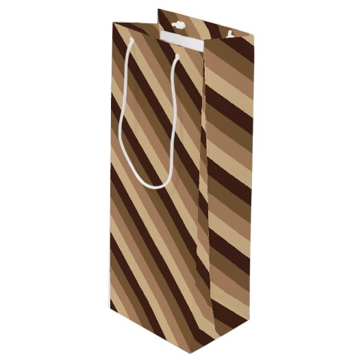 Milchschokolade Geschenktüte Für Weinflaschen (Vorderseite Schrägansicht)