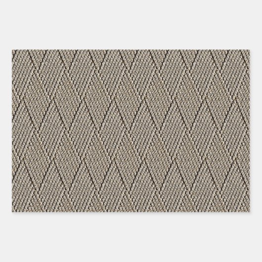 Milchschokolade Imitate Diamant Strick Muster Klei Geschenkpapier Set (Vorderseite 2)