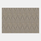 Milchschokolade Imitate Diamant Strick Muster Klei Geschenkpapier Set (Vorderseite)