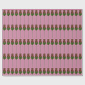 Milchschokolade Rose Valentinstag Rosa braun Geschenkpapier (Flach)