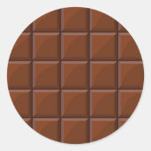 Milchschokolade Runder Aufkleber (Vorderseite)