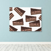 Milchschokoladenkuchen. Leinwanddruck (Insitu (Holzboden))