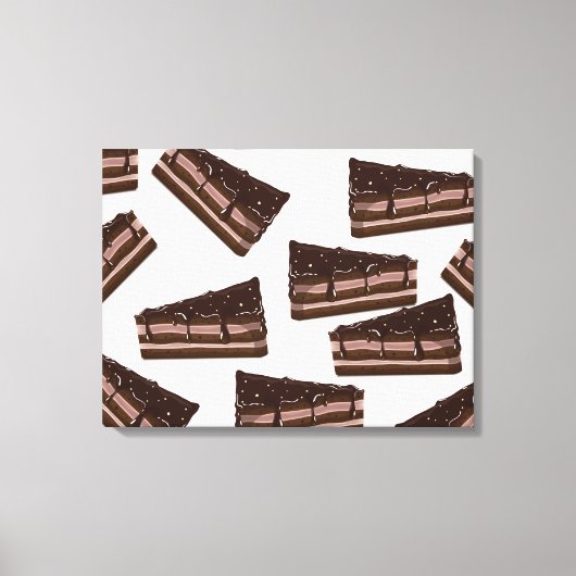 Milchschokoladenkuchen. Leinwanddruck (Vorderseite)