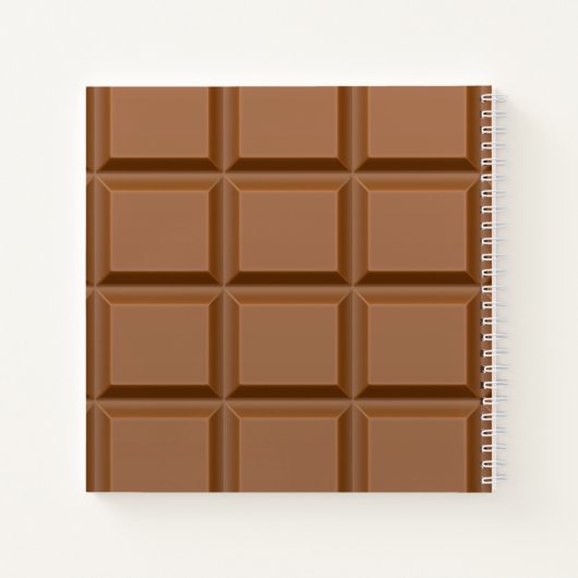 Milchschokoladeplätze Notizblock (Rückseite)