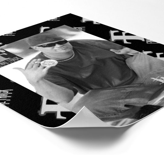 Milchschwarz-weißes Poster (Ecke)