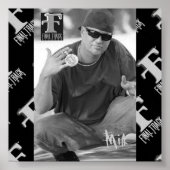 Milchschwarz-weißes Poster (Vorne)